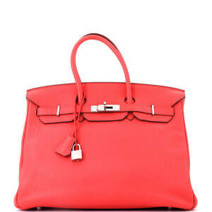 Hermes Birkin 35 Pink Clemence with Palladium Hardware
